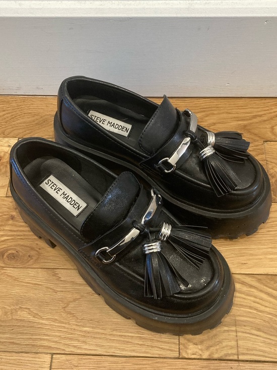 Steve Madden Shoes - Steve Madden - Leather Tassel Platform Loafers